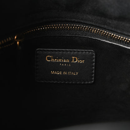 Christian Dior Calfskin Cannage Studded Medium Supple Lady Dior Black 6 of 10