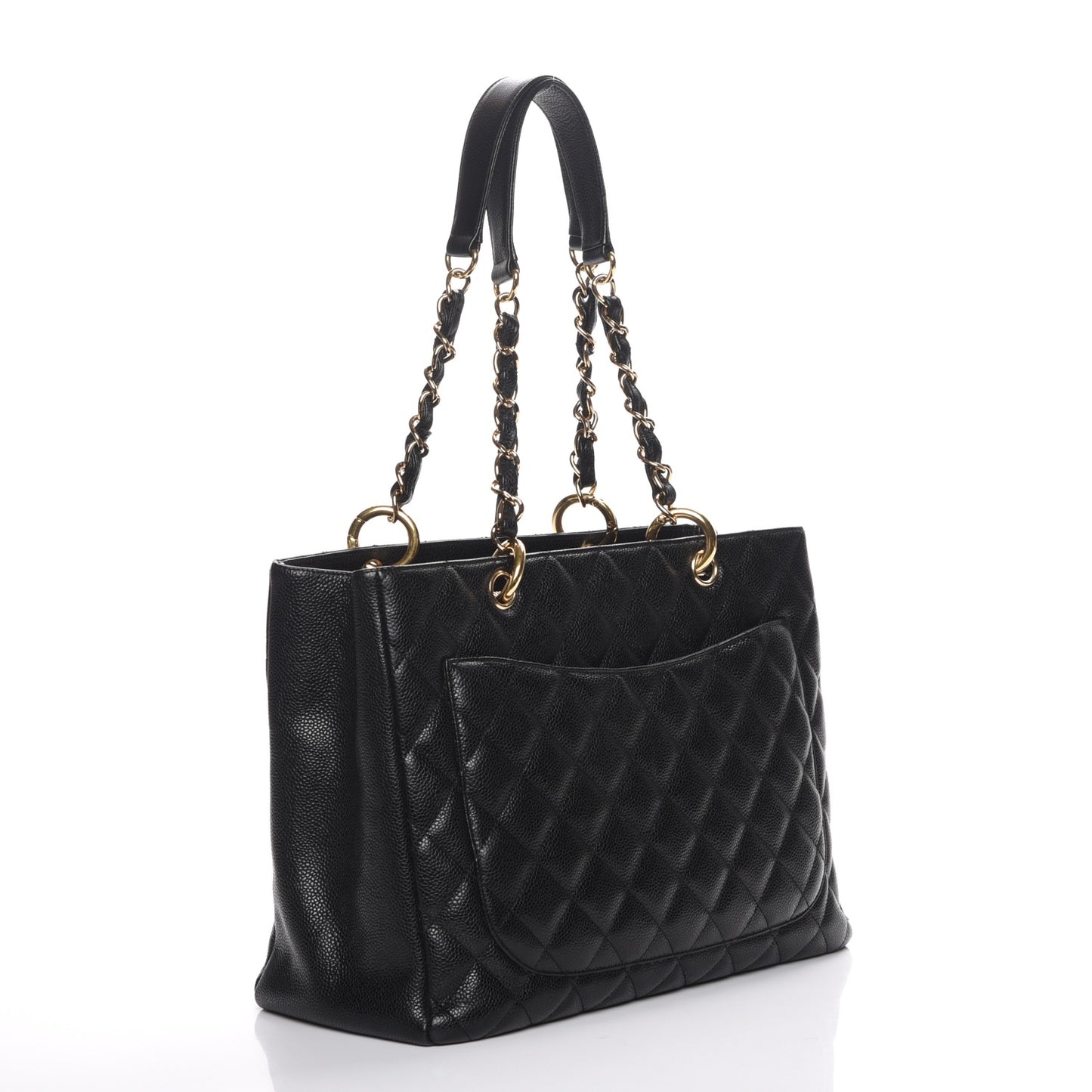 Caviar Quilted Grand Shopping Tote GST Black
