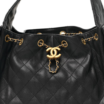 Chanel Caviar Quilted Small Chanel 25 Handbag Dark Navy 8 of 11