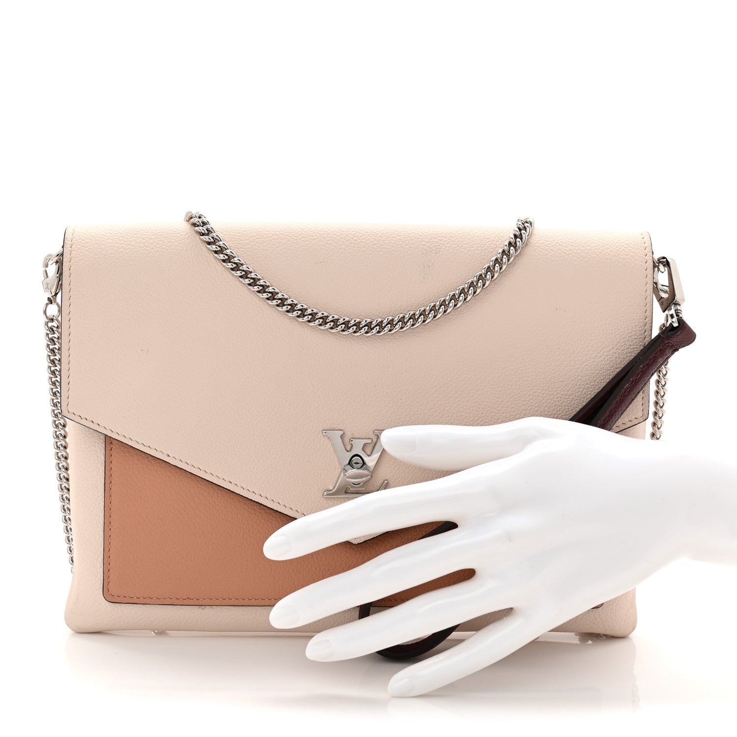 Louis Vuitton Soft Calfskin My Lockme Pochette Rose Silk Quartz 2 of 10
