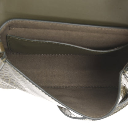 Givenchy Calfskin Crocodile Embossed Mini Nobile Shoulder Bag Khaki 5 of 11