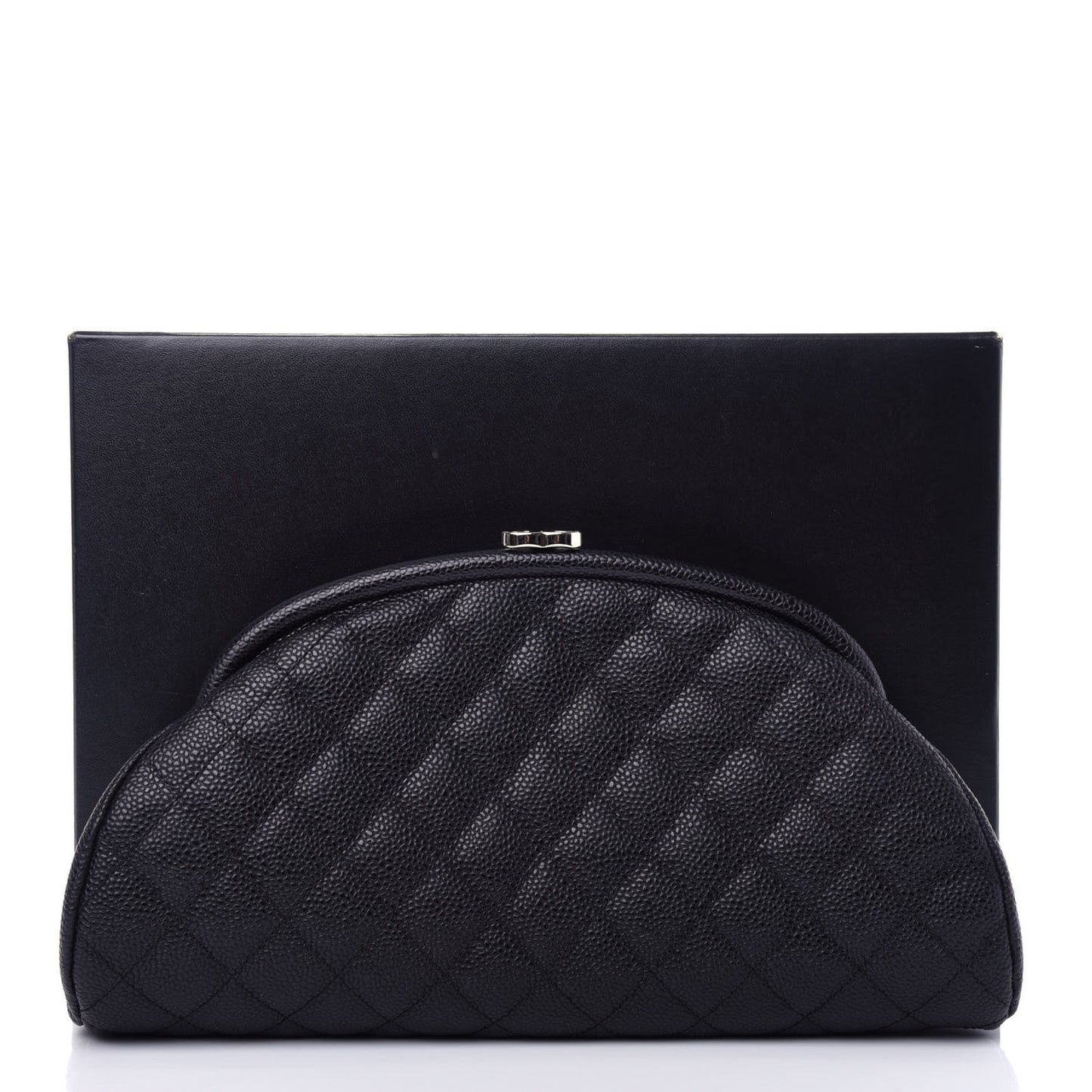 Caviar Quilted Timeless Clutch Black