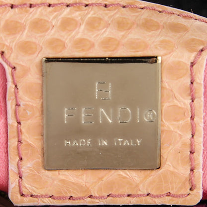Fendi Denim Snakeskin Beaded Baguette Multicolor 6 of 8