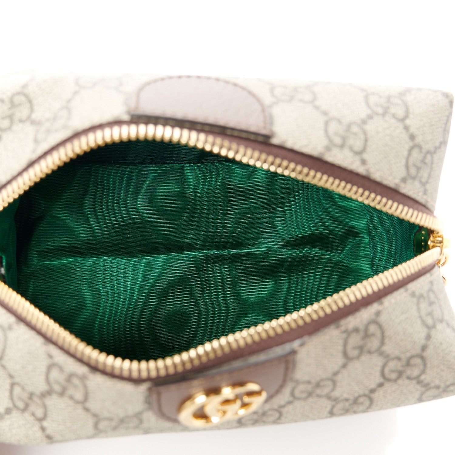 Gucci Soft GG Supreme Monogram Calfskin Medium Ophidia Cosmetic Case Beige Ebony New Acero 5 of 9