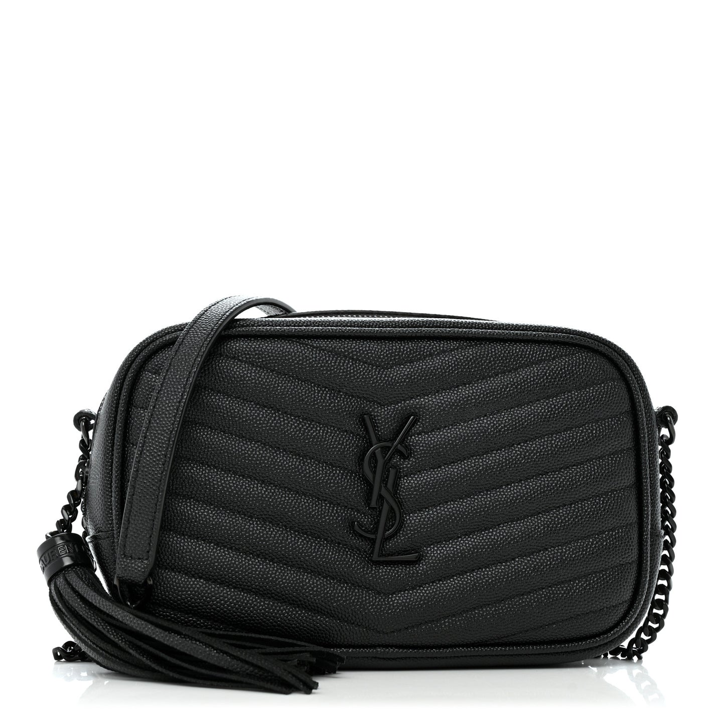 Grain De Poudre Matelasse Monochrome Monogram Mini Lou Camera Bag Black