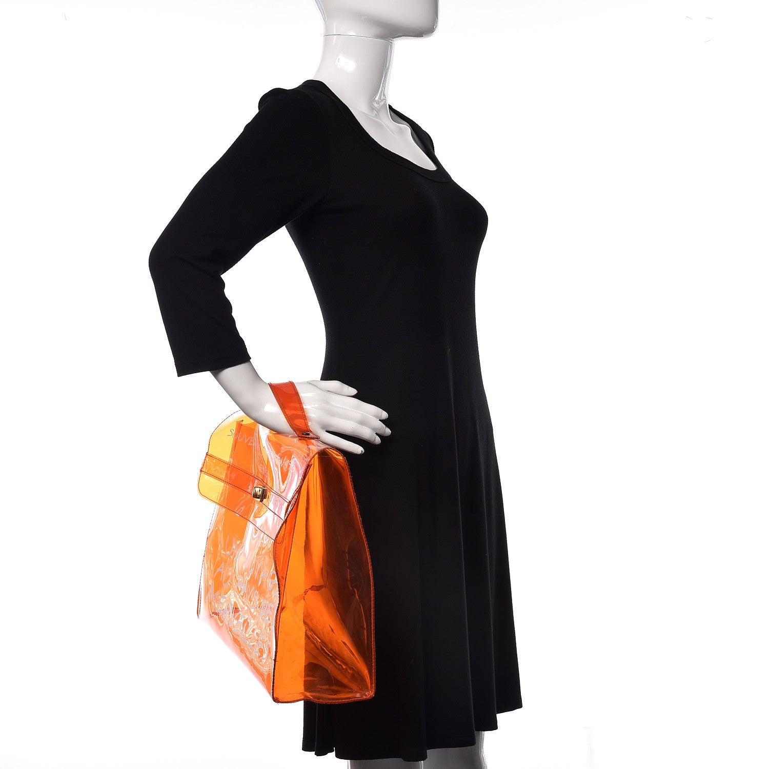 Hermes Vinyl Souvenir De L'Exposition Kelly Orange 2 of 9