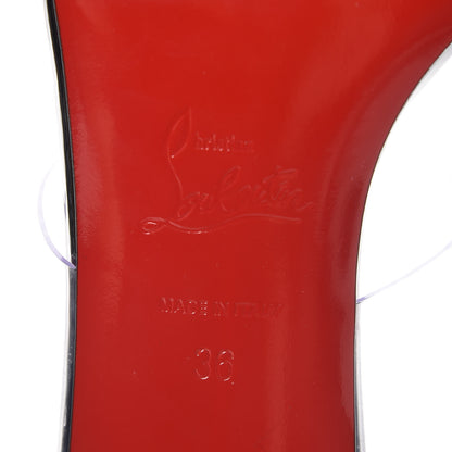Christian Louboutin Patent PVC Just Nothing 85 Slide Sandals 36 Black 7 of 9