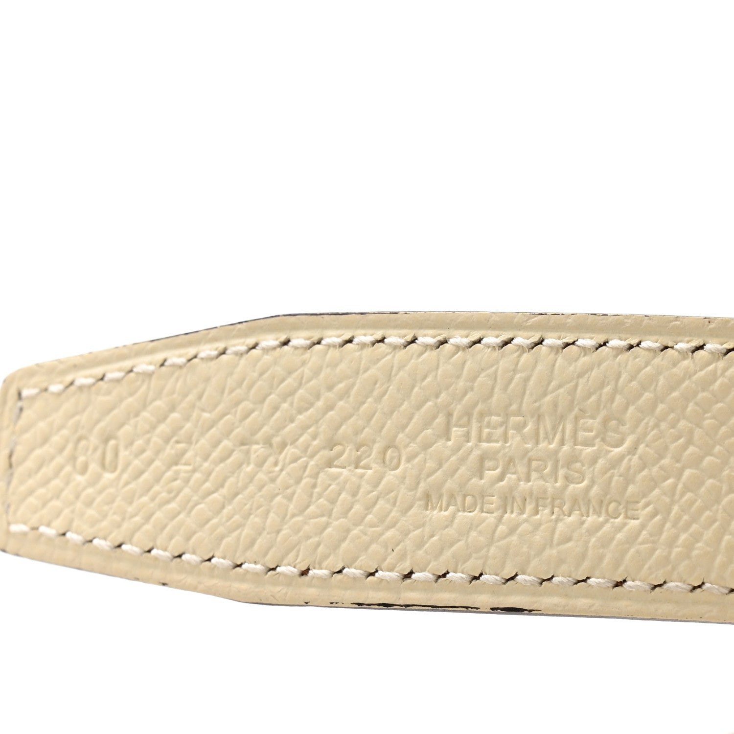 Hermes Swift Epsom 24mm Belt Strap 80 32 Craie Biscuit 5 of 6