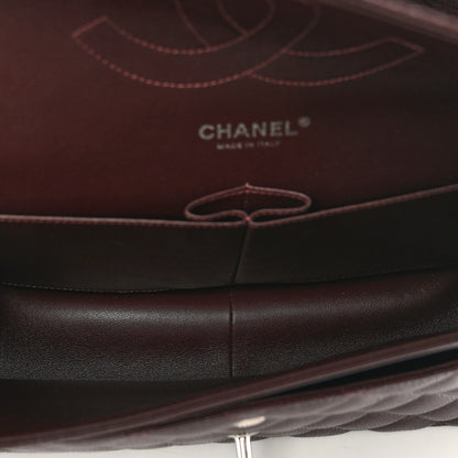 Chanel Caviar Quilted Jumbo Double Flap Burgundy 6 of 10