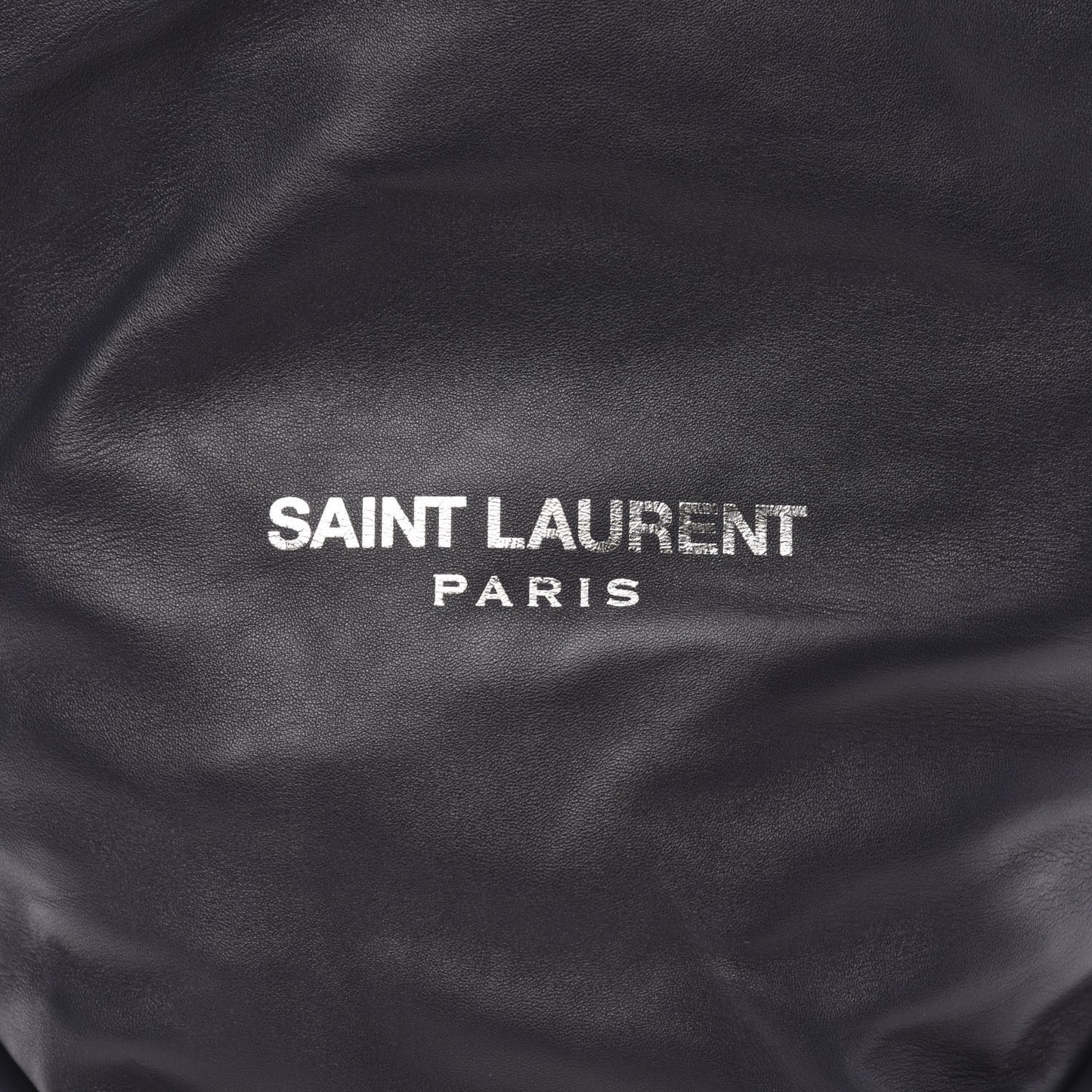 Lambskin Teddy Drawstring Bag Dark Notte