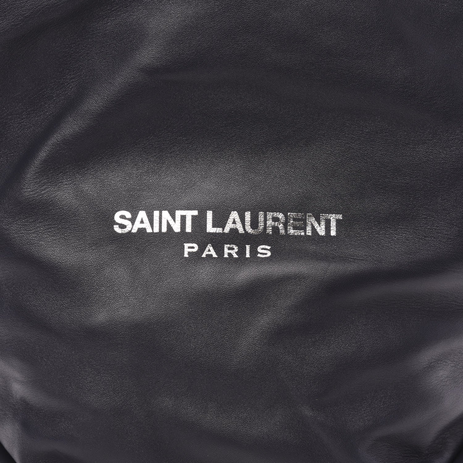 Saint Laurent Lambskin Teddy Drawstring Bag Dark Notte 11 of 11