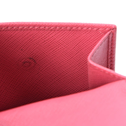Prada Saffiano Metal Card Holder Peonia 8 of 8