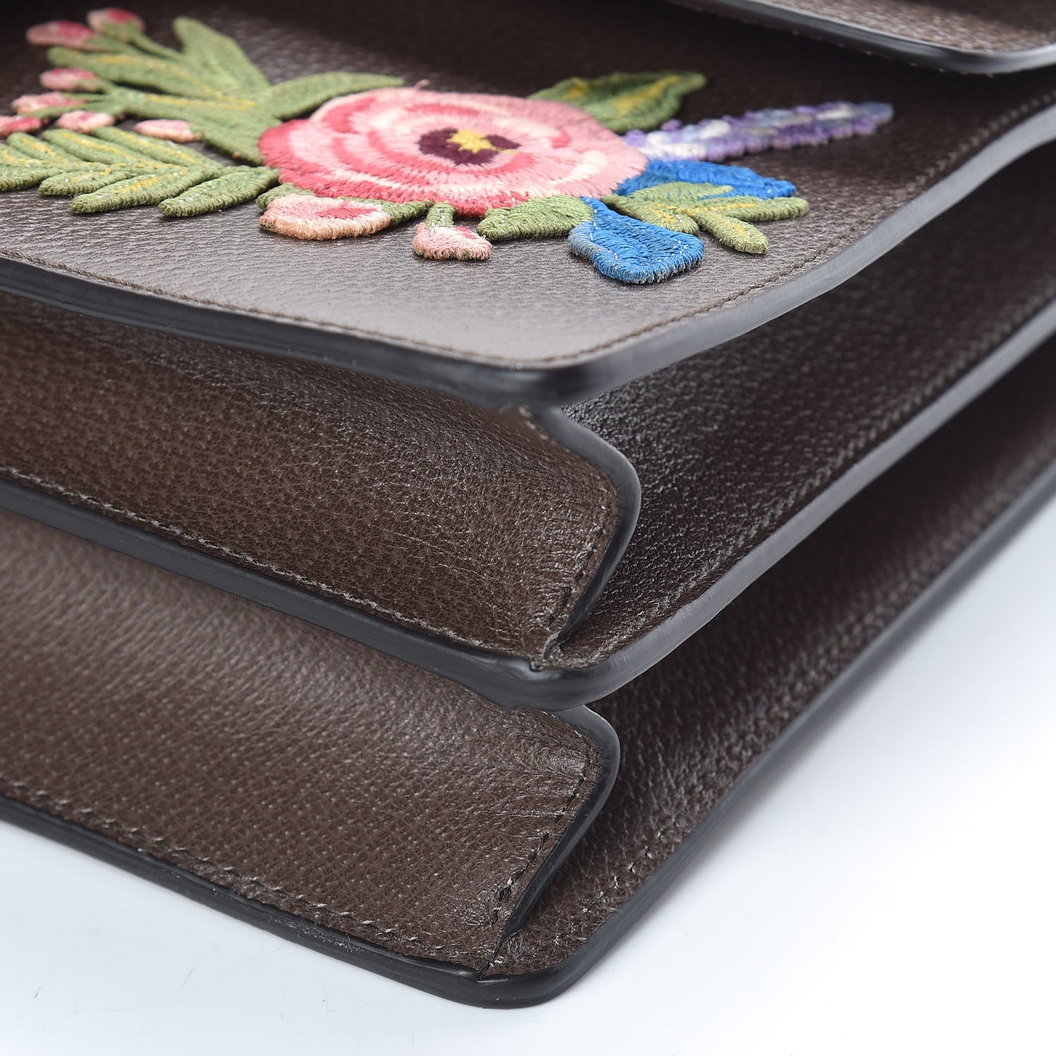 Gucci Calfskin Web Owl Embroidered Medium Dionysus Shoulder Bag New Acero Multicolor 6 of 9