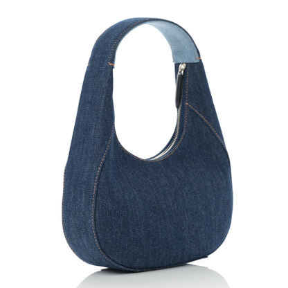 Stella McCartney Eco Alter Denim Logo Small Hobo Smoky Blue 3 of 10