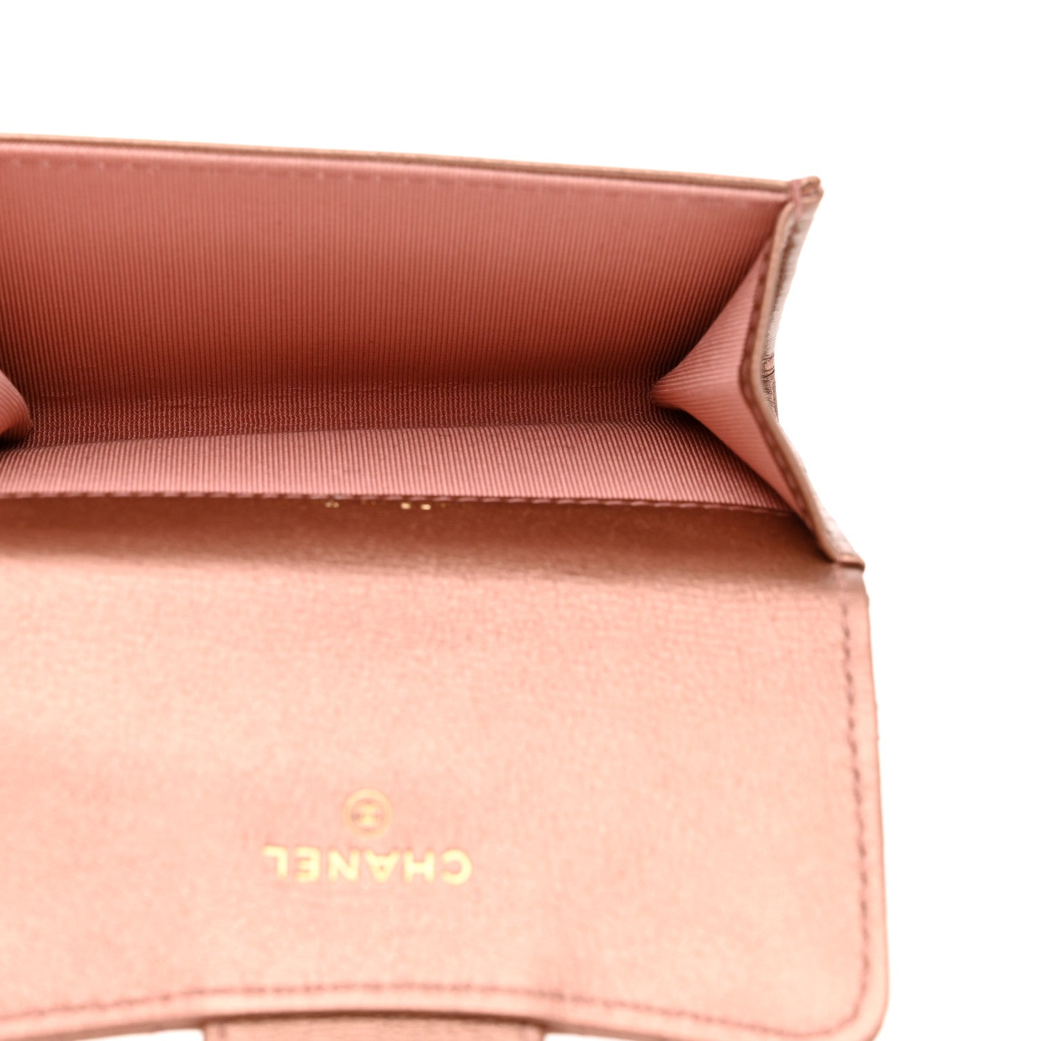 Chanel Metallic Calfskin Quilted Reissue Flap Card Holder Copper Pink 9 of 18
