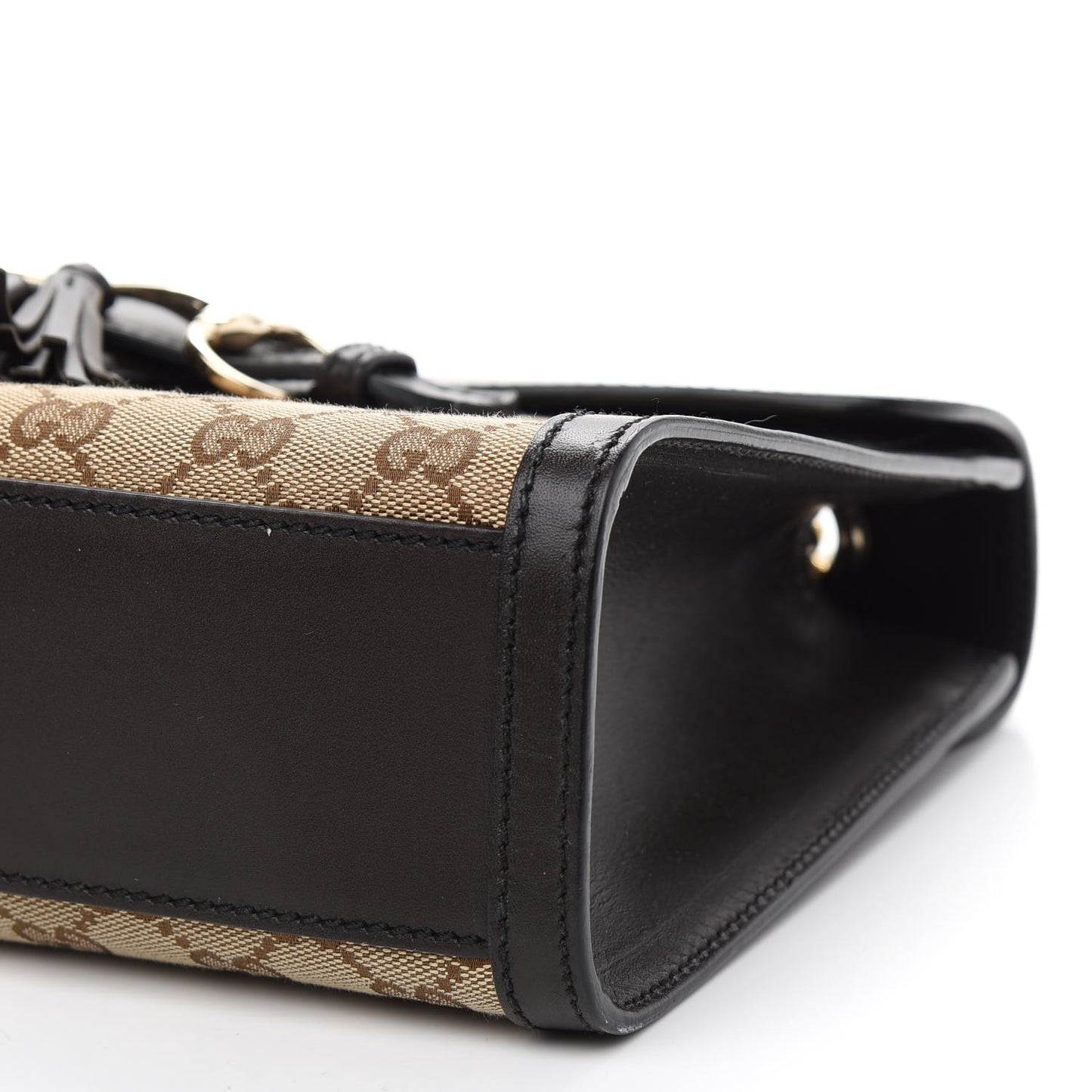 Monogram Margaux Calfskin Medium Emily Chain Shoulder Bag Beige Ebony Cocoa