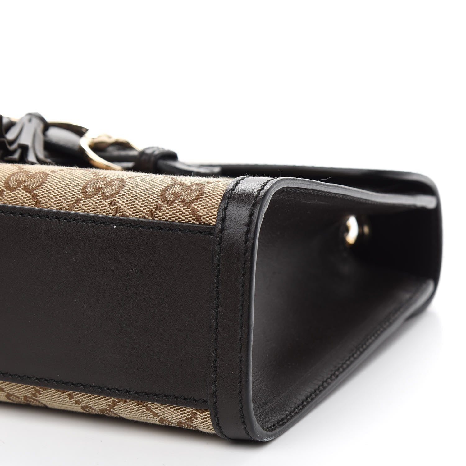 Gucci Monogram Margaux Calfskin Medium Emily Chain Shoulder Bag Beige Ebony Cocoa 9 of 9