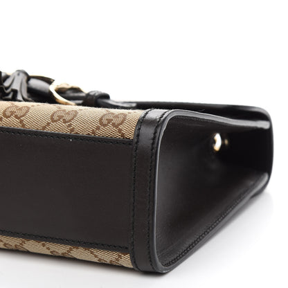 Gucci Monogram Margaux Calfskin Medium Emily Chain Shoulder Bag Beige Ebony Cocoa 9 of 9