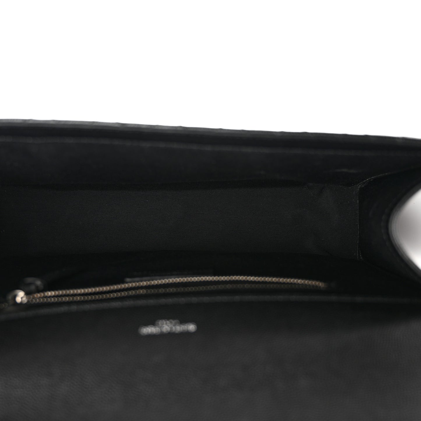 Grain De Poudre Textured Mixed Matelasse Large Triquilt Monogram Satchel Black