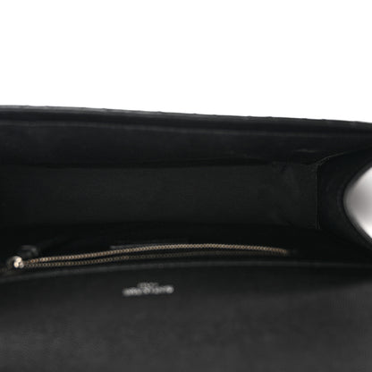 Saint Laurent Grain De Poudre Textured Mixed Matelasse Large Triquilt Monogram Satchel Black 5 of 12