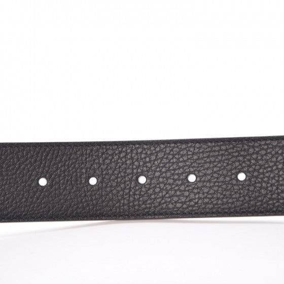 Dollar Calfskin 1973 Reversible Belt 95 38 Black Mineral Blue
