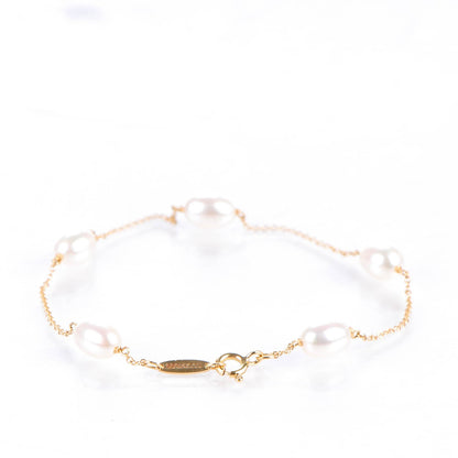 Tiffany 18K Yellow Gold Pearl 6-6.5mm Elsa Peretti Pearls By The Yard Bracelet 3 of 6