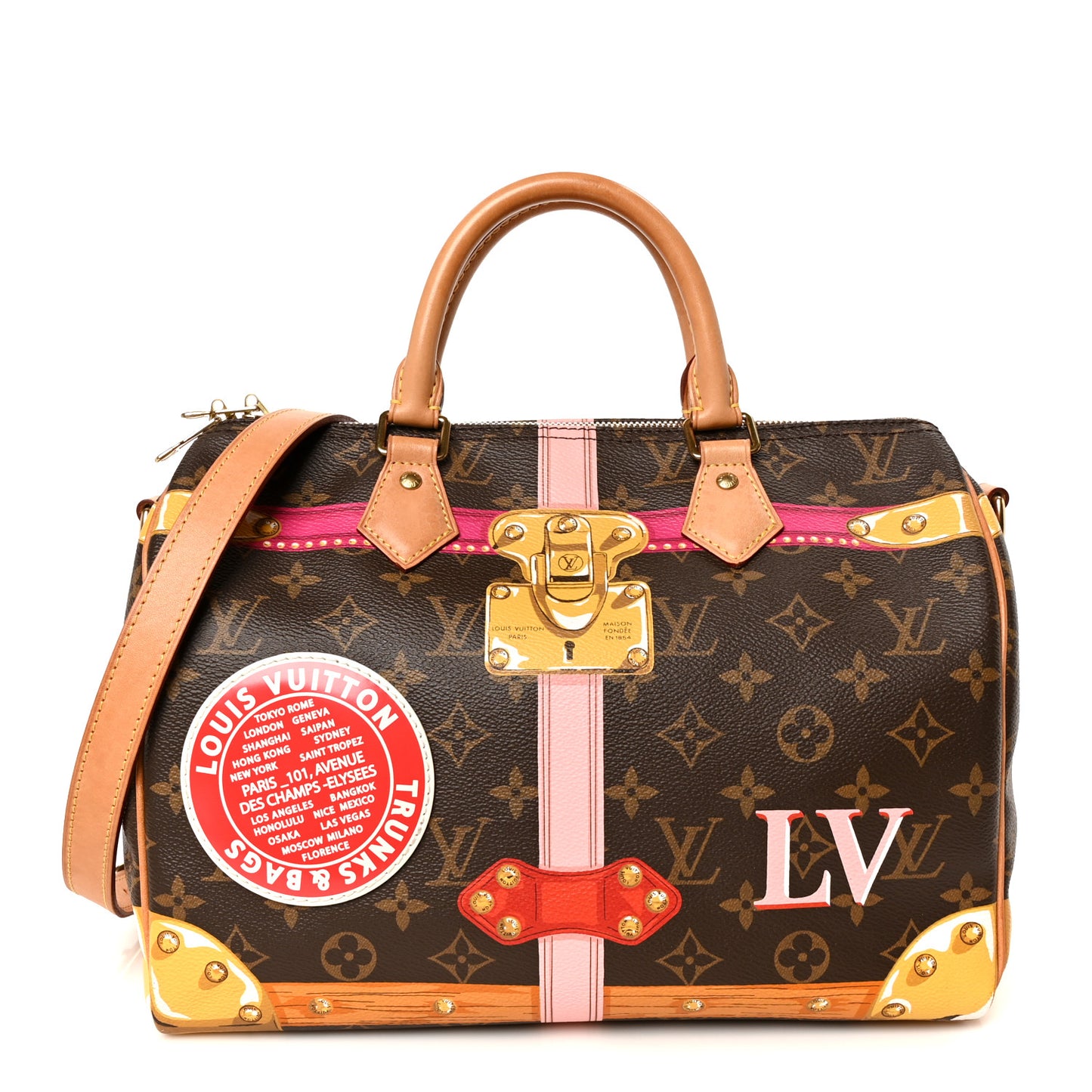 Monogram Summer Trunks Speedy Bandouliere 30