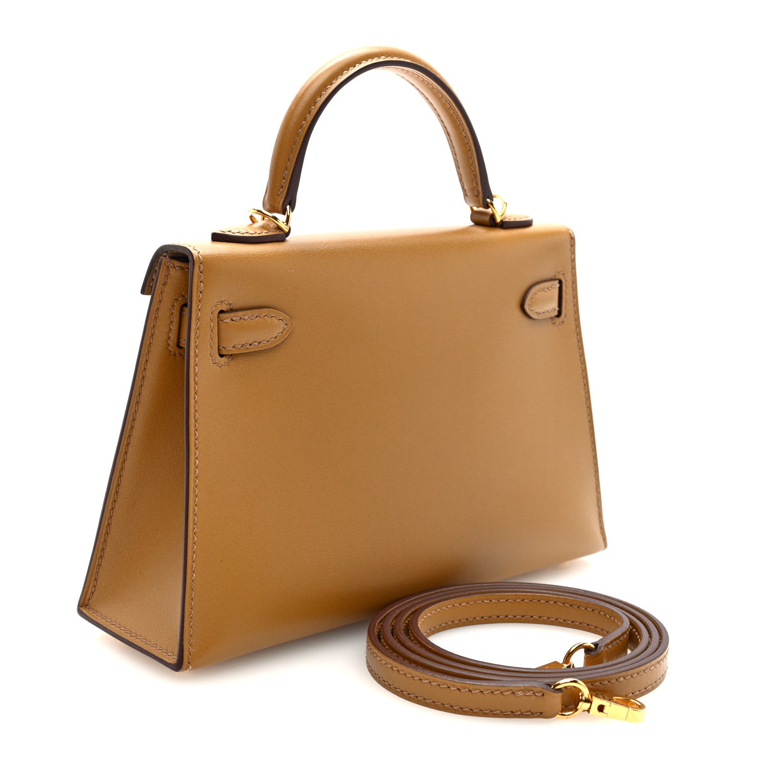 Hermes Tadelakt Mini Kelly Sellier 20 Biscuit 3 of 10