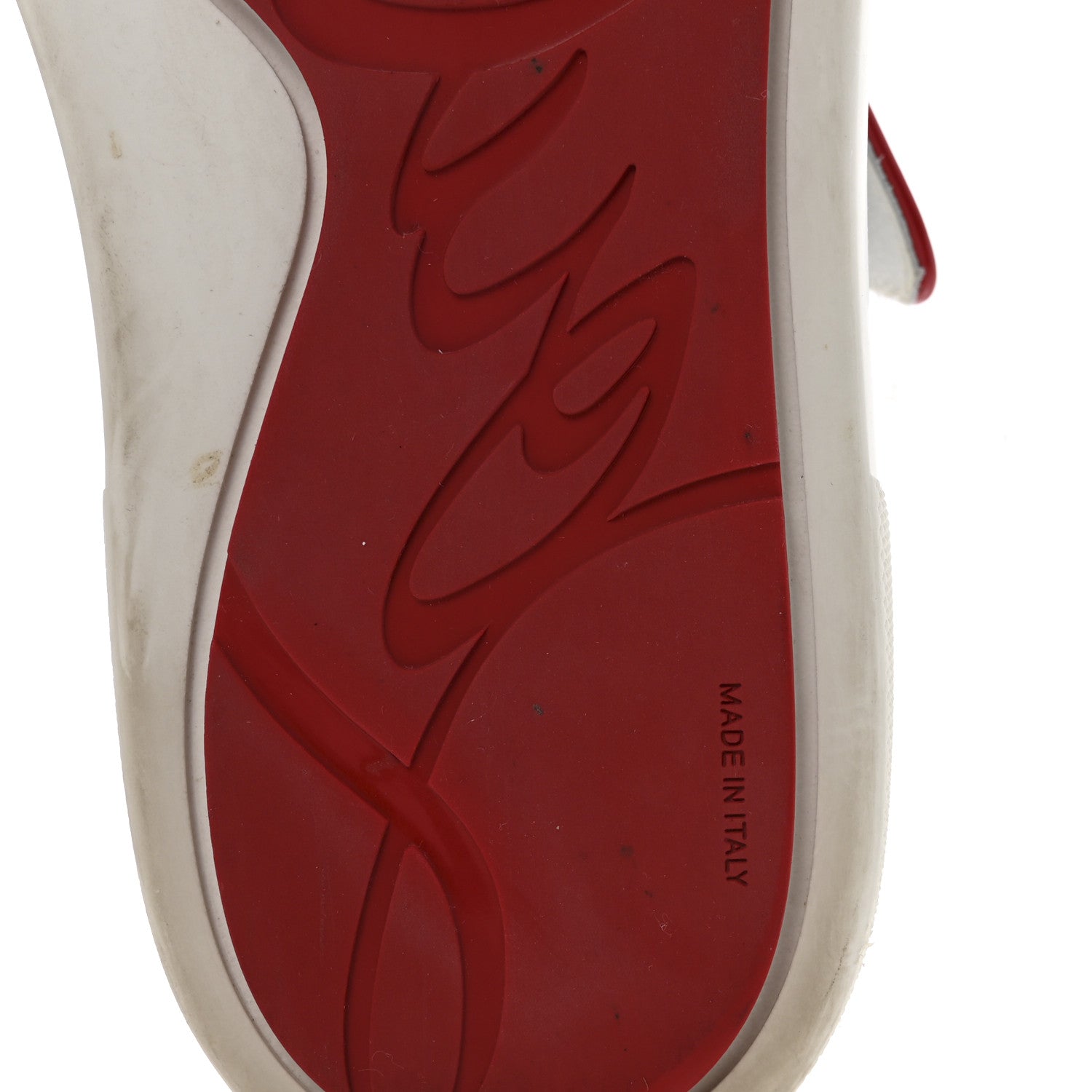 Christian Louboutin Calfskin Maxi Toyototoy Flat Sneakers 35.5 White Red 7 of 8