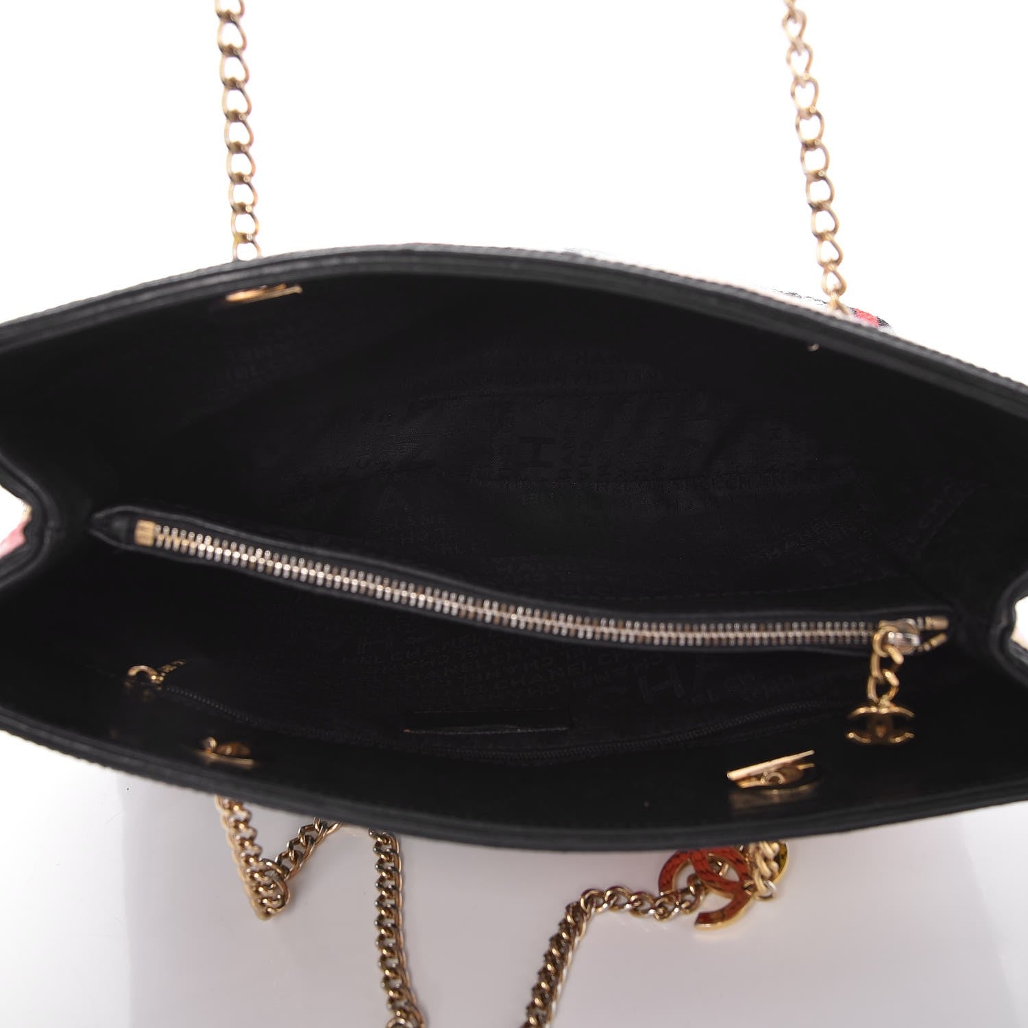 Chanel Needlepoint Precious Symbols Shoulder Bag Black 8 of 9