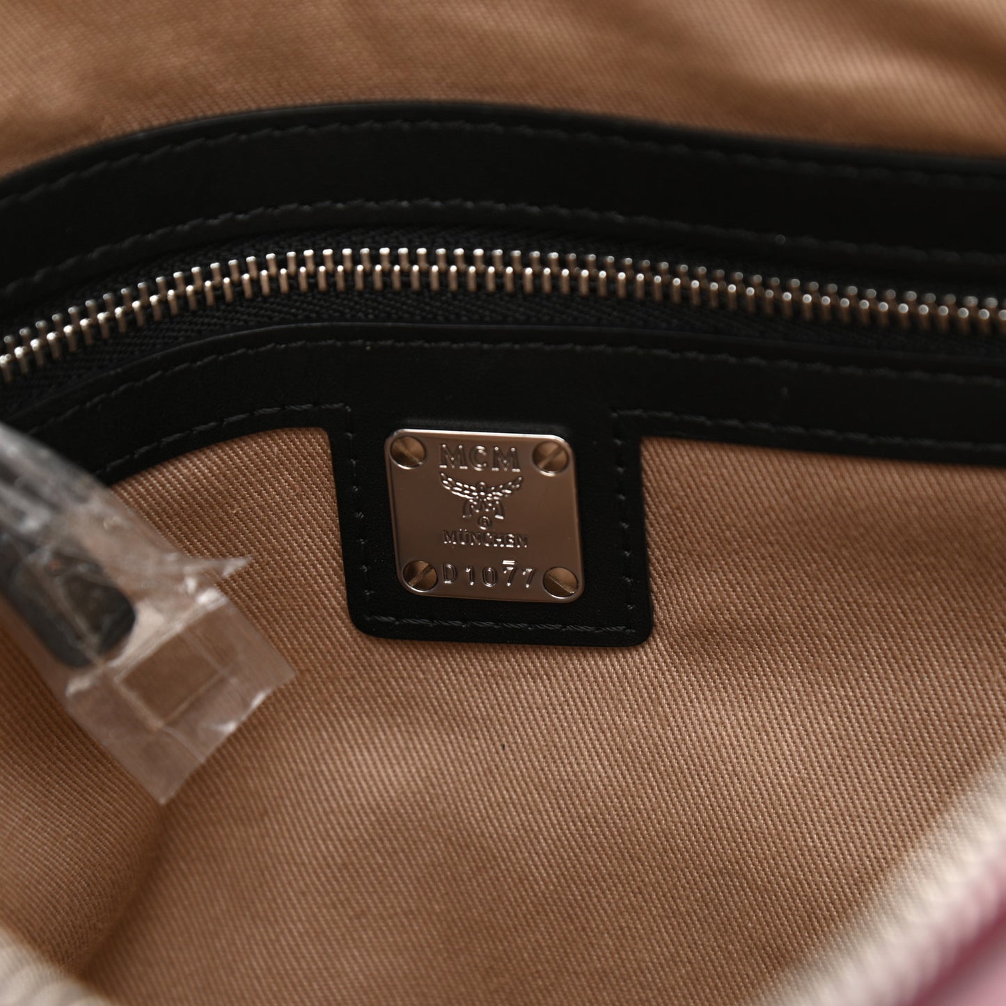 Calfskin Monogram Coated Canvas Medium Crossbody Pouch Red Black