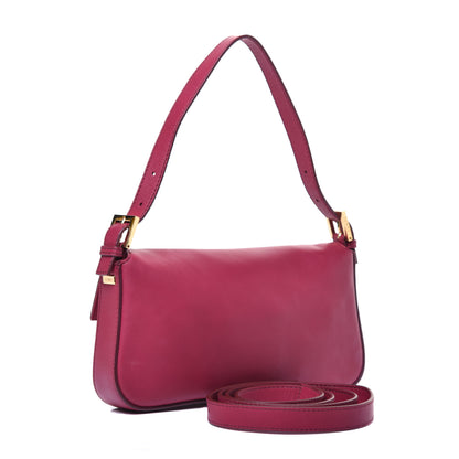 Fendi Vitello Enamel Interchangeable Strap Baguette Amarena 3 of 8