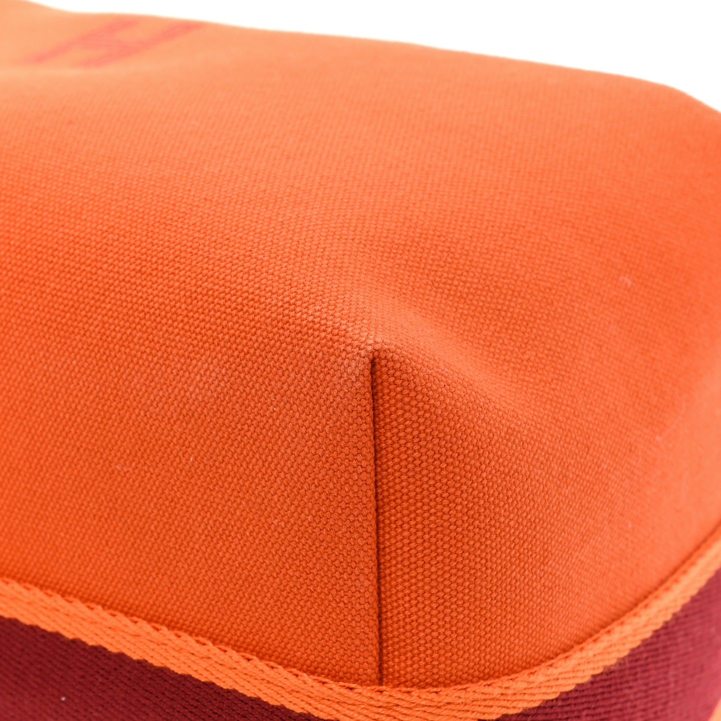 Canvas Large Bride-A-Brac Pouch Orange Feu Burgundy