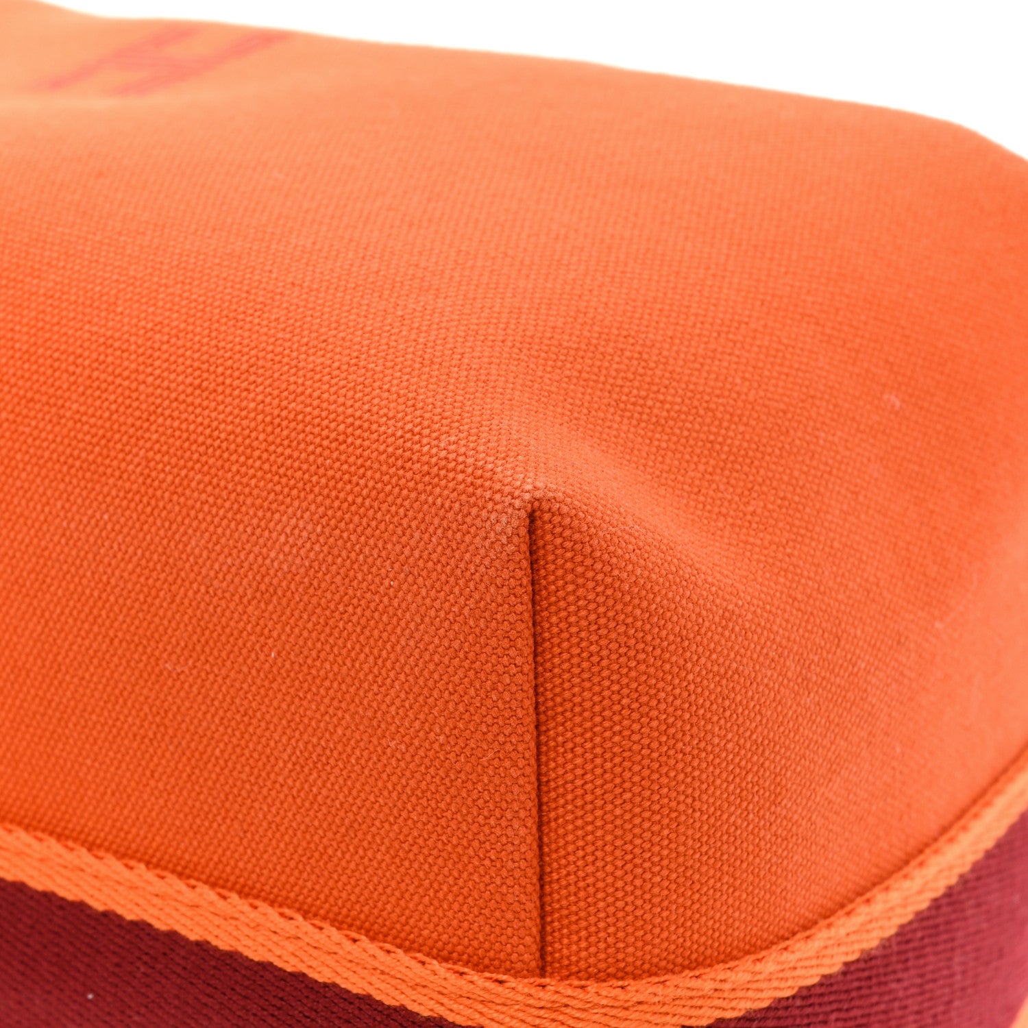 Hermes Canvas Large Bride-A-Brac Pouch Orange Feu Burgundy 10 of 15