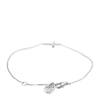 Cartier 18K White Gold Diamond Symbols Cross Bracelet 3 of 5