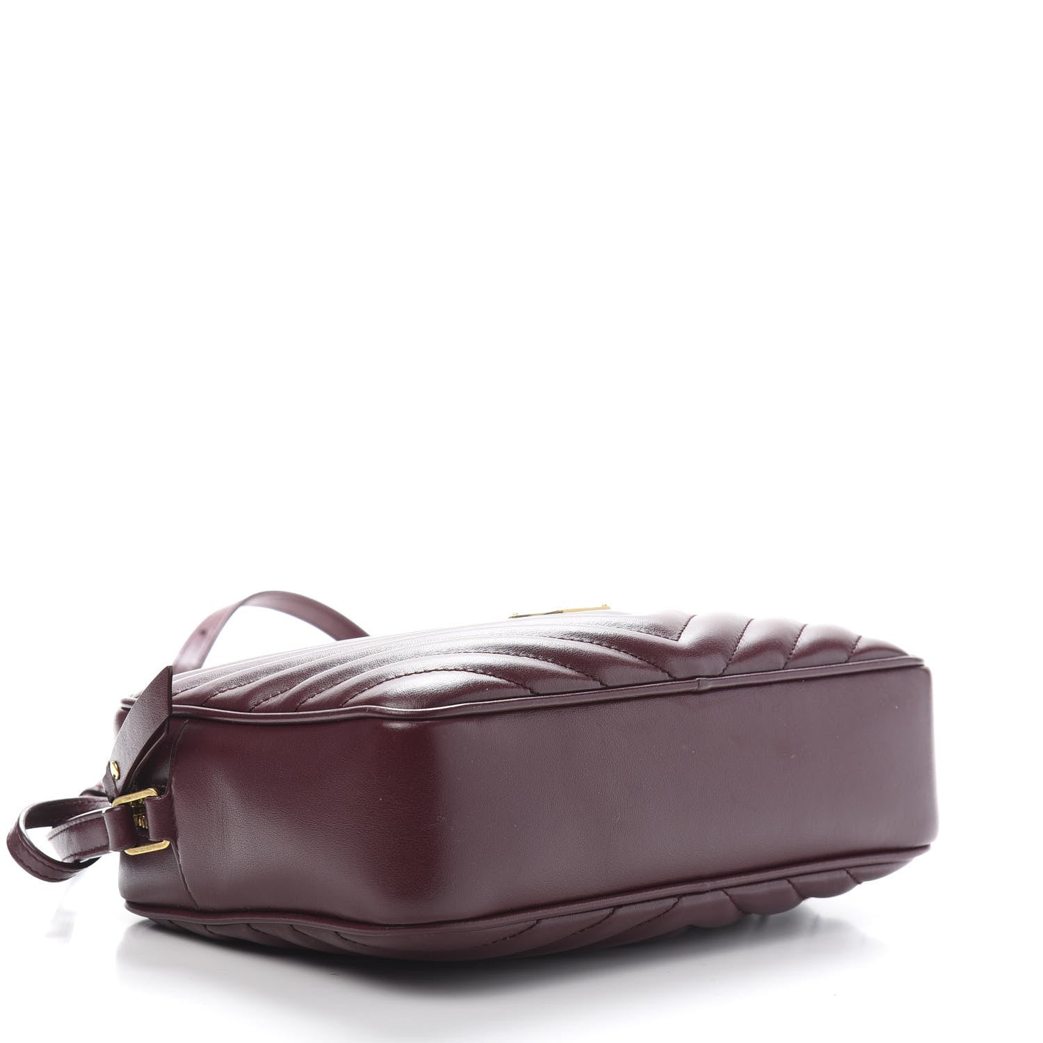 Saint Laurent Calfskin Matelasse Monogram Lou Camera Bag Dark Legion Red 4 of 10