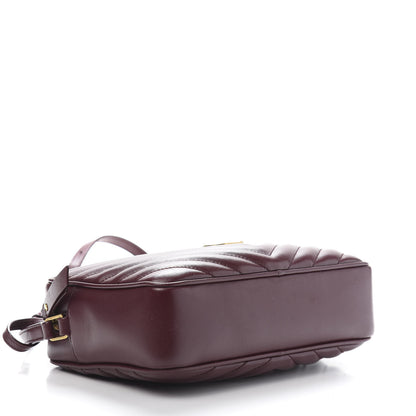 Saint Laurent Calfskin Matelasse Monogram Lou Camera Bag Dark Legion Red 4 of 10