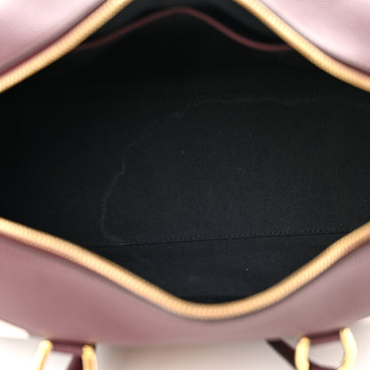 Burberry House Check Derby Calfskin Medium Alchester Bowling Bag Mahogany Red 5 of 12