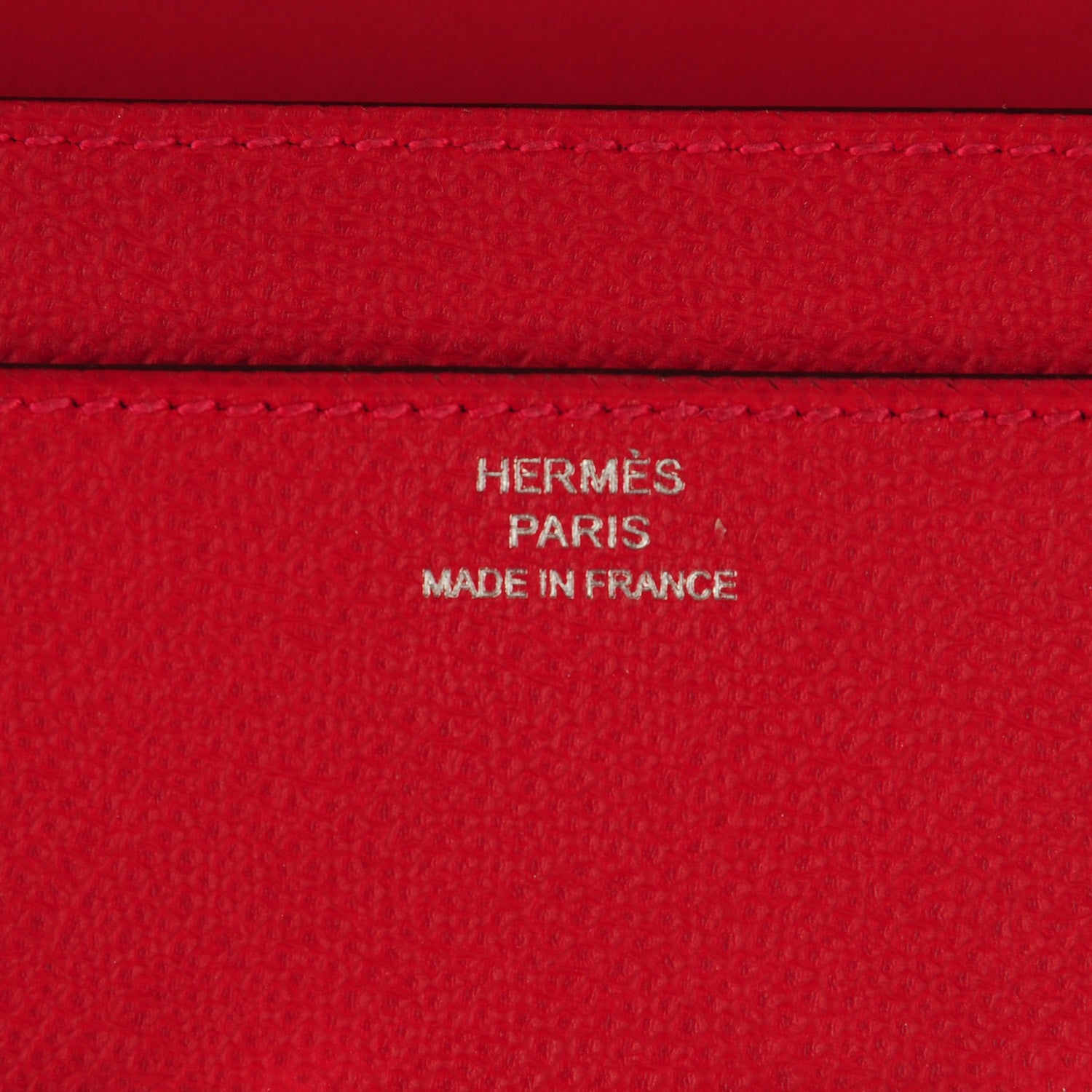 Hermes Epsom Constance Long Wallet Rouge Casaque 8 of 11
