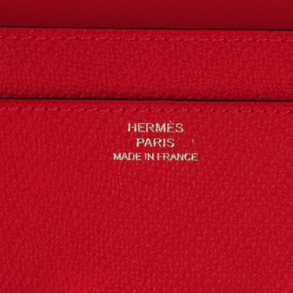Hermes Epsom Constance Long Wallet Rouge Casaque 8 of 11