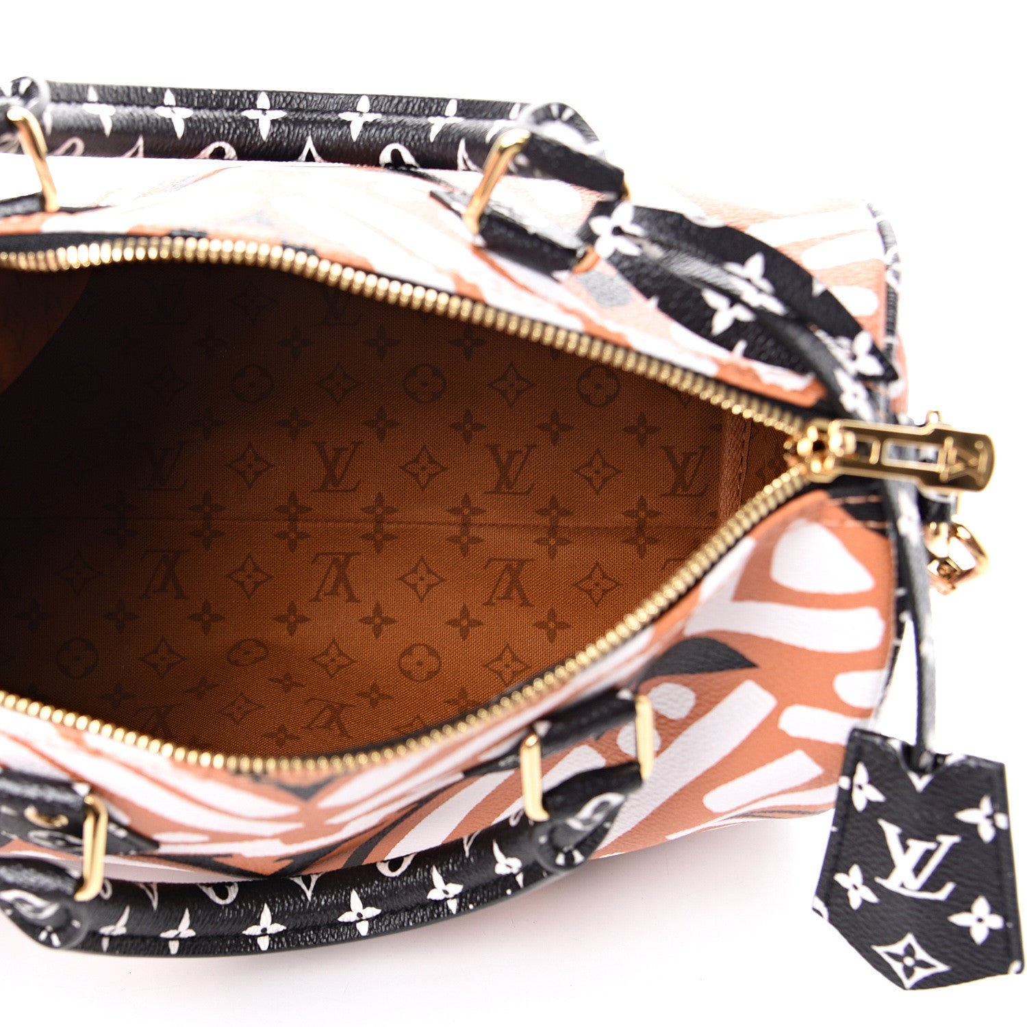 Louis Vuitton Monogram Giant Crafty Speedy Bandouliere 25 Creme Caramel 4 of 9