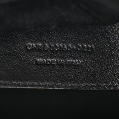 Saint Laurent Crinkled Lambskin Matelasse Monogram Baby Niki Chain Satchel Black 6 of 9