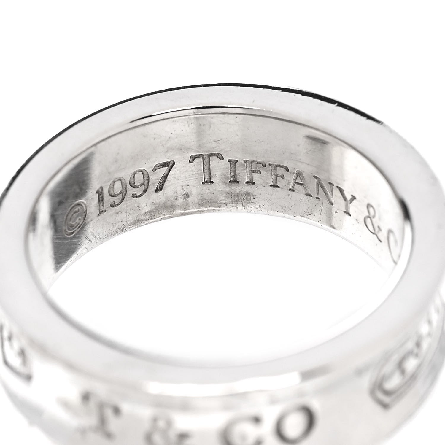 Tiffany Sterling Silver 1837 Band Ring 51 5.75 4 of 5