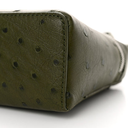 Loro Piana Ostrich L19 Extra Pocket Pouch Dark Lichen Green 9 of 10
