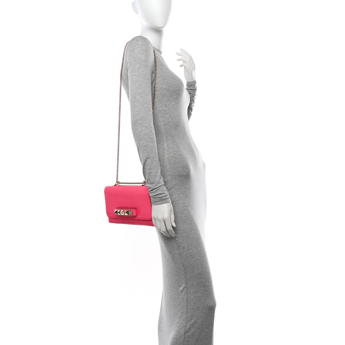 Calfskin Va Va Voom Shoulder Bag Pop Fuxia