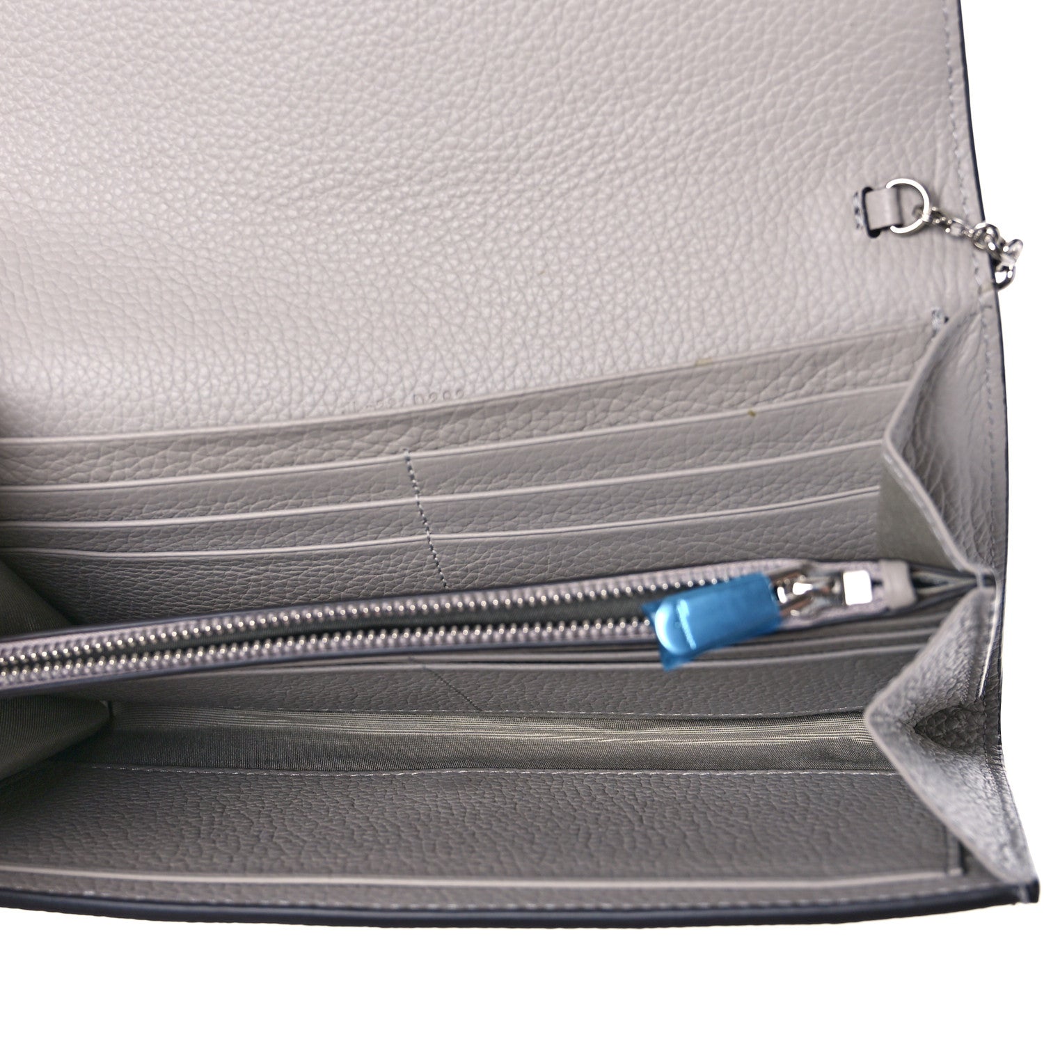 Salvatore Ferragamo Calfskin City Wallet On Chain Rhinoceros 5 of 9