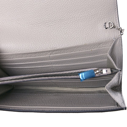 Salvatore Ferragamo Calfskin City Wallet On Chain Rhinoceros 5 of 9