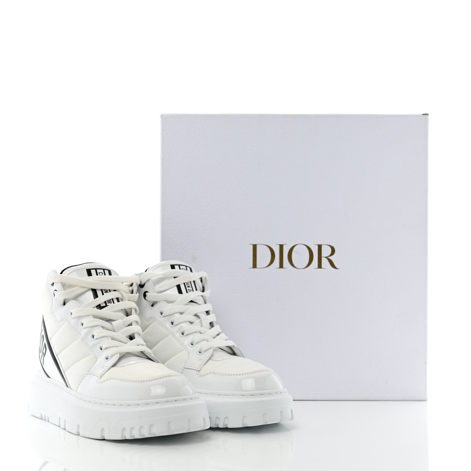 Christian Dior Nylon Fabric Womens D-Player High Top Sneakers 36 White Black 12 of 12