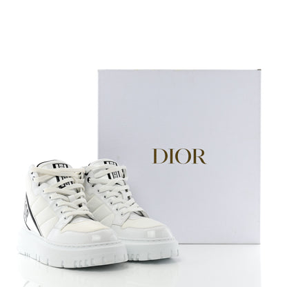 Christian Dior Nylon Fabric Womens D-Player High Top Sneakers 36 White Black 12 of 12