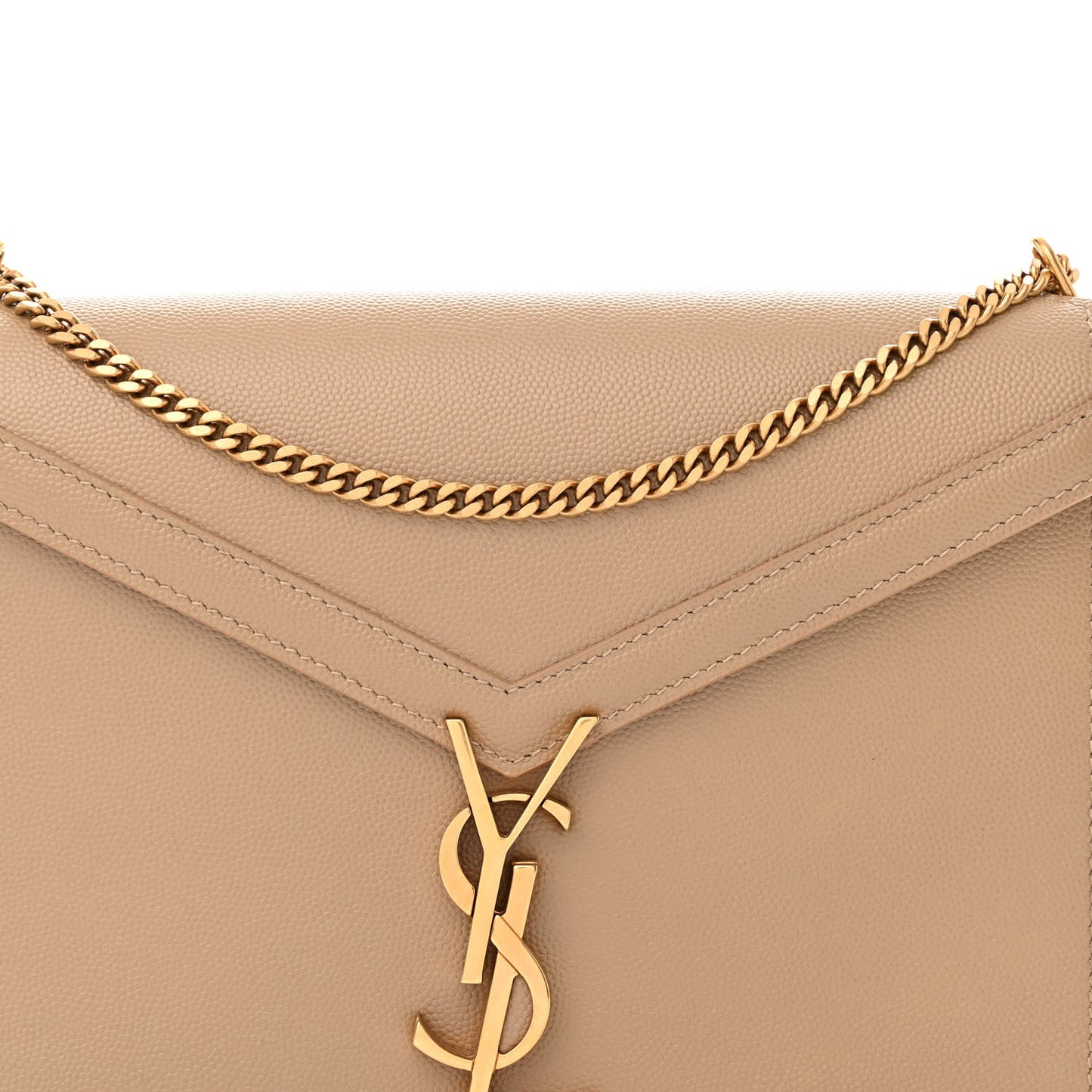 Grain De Poudre Monogram Cassandra Clasp Bag Latte